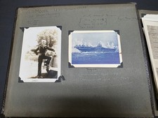 Vtg 1946-1963 Navy Album USS Tarawa Queens Surf Waikiki Hawaii Tiki Scrapbook picture