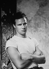 GLOSSY PHOTO PICTURE 4x6 Marlon Brando Young Black And White picture