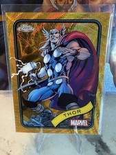 Topps 2025 Marvel Chrome Thor 18/50 Gold Wave Refractor Variant Very Clean picture