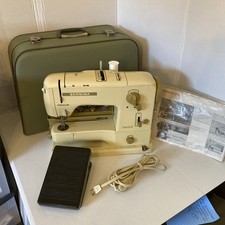 Vintage Bernina Record 730 Sewing Machine Swiss made working with case and acc. picture
