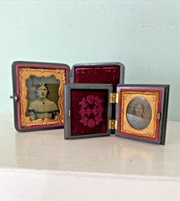 Set of 2 Stunning Ambrotypes Possibly Sarah E Raymond 1830 - 1913 Lexington Mass picture