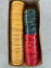 Lot/group 93 vintage bakelite poker chips. picture