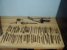 LOT OF BRACE BIT TOOLS GOODELL PRATT CHAIN DRILL BITS MORE BIN 481 picture