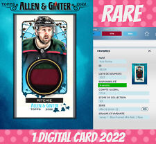 Topps nhl skate rare nick ritchie allen ginter blue framed relic 2022 digital picture