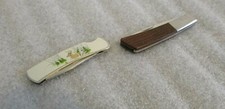SET OF (2) FOLDING KNIVE'S BUCK 525+GERBER SILVER KNIGHT SAKAI JAPAN-VERY GOOD   picture