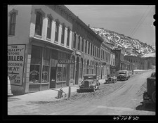 Photo:Central City Colorado 1942 Main Street Snowy Storefronts Cars picture