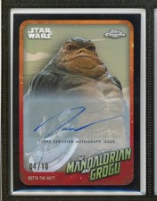 2026 Topps Chrome Star Wars Jeremy Allen White Rotta the Hutt Black Auto #4/10 picture