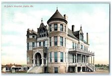 1907 St. John's Hospital Building Steps Entrance Joplin Missouri MO Postcard picture