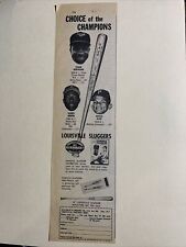 Hank Aaron Frank Robinson M. Alou Louisville Slugger 1967 S&S Baseball 11X3 Ad picture