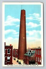 Baltimore MD-Maryland, Panoramic View Shot Tower, Antique Vintage Postcard picture