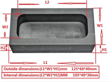 2KG Gold Silver Graphite Ingot Mold Mould Crucible Melting Casting Refining picture