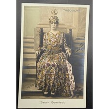 RARE 1800's Vintage French RPPC Sarah Bernhardt Postcard French Actress picture