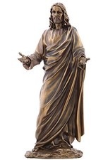 US 12.13 Inch Jesus (Son of God) with Open Arms Cold Cast Bronze Figurine picture