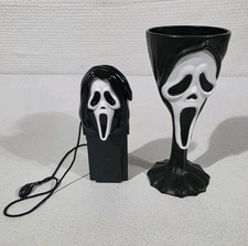 Vintage Scream Ghostface Halloween Trick Or Treat Safety Light And Goblet Lot picture