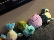 7x Reversible Ditto Plush Bundle Pokemon Plush Lot Pikachu Lapras Dragonite picture