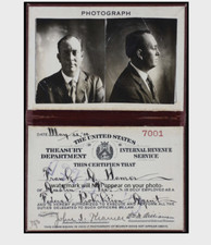 Frank Hamer Prohibition Agent ID PHOTO He Caught Bonnie & Clyde TEXAS RANGER picture