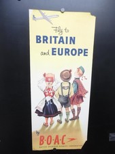 c.1960s Fly BOAC To Britain and Europe Vintage Poster British Overseas Airways picture