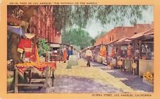 Artist Card Olvera Street Los Angeles CA Pathway of Angels Vintage Postcard picture