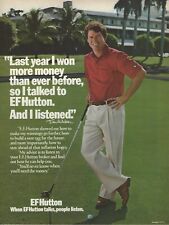 1981 EF Hutton Financial Service Golf Tom Watson vintage print ad advertisement picture