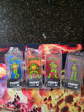 FiGPiN TMNT 4pc Lapel Pin Set Enamel Metal 566-569 picture