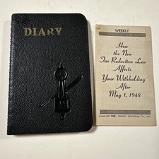 Vintage 1940s 1950s Filled Pocket Diary Muskegon Michigan Sealed Power Tax Lot picture