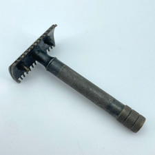GILLETTE Antique Old Type Double Edge Safety Razor Open Comb 3.25in picture