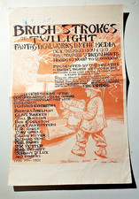 VINTAGE 1991 BRUSH STROKES OF TWILIGHT ART SHOW FLYER HR GIGER / CLIVE BARKER picture