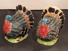 Vintage Oxford Elite Ceramic Turkey Salt and Pepper Shakers Set Thanksgiving picture