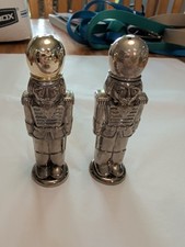 Vintage 1994 Godinger Silver Plated Nutcracker Salt And Pepper Shakers picture