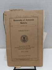 University of Arkansas 1932-1933 Registry of Students Faculty Officers & Staff picture