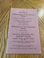 Publications of the Private Presses 1951 University Presses Francis Edwards picture