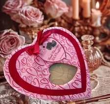 Pink Satin Heart Large Presentation Jewelry Box Empty Keepsake Gift Case Storage picture