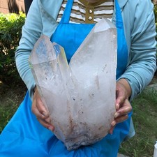 14.65LB Natural Transparent White Quartz Crystal Cluster Specimen Healing 6703 picture