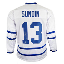Mats Sundin Signed HOF 12 Inscription Toronto White Hockey Jersey (JSA) picture