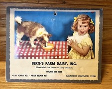 Vintage Advertising 1971 Calendar Berg’s Farm Dairy Baltimore Co. MD picture