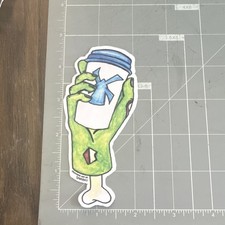 SUPER RARE Dutch Bros Zombie Hand Sticker - Chloe Ball Original picture