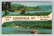 Louisville KY-Kentucky General Banner Greetings Standard Post Vintage Postcard picture