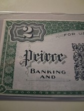 SLING'S🪙RARE $2 Peirce School Banking & Business Dept Currency Philadelphia PA picture