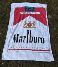 Vintage Marlboro Cigarettes Beach Towel Promo Tobacco Graphic USA New picture