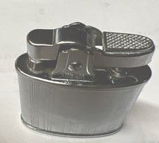 Vintage Omega Pocket Lighter, silver with accented etched lines-- Very Nice picture