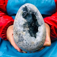 4.79 LB Large Natural Celestite Geode Crystal Cluster Healing Specimen 4031 picture