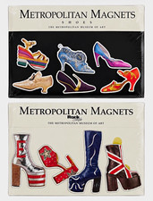 Vintage Metropolitan Museum of Art Fashion Rock Shoes Magnet Set of 2 1999 New picture