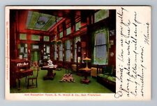 San Francisco CA- California, Art Reception Room, Scenic c1900 Vintage Postcard picture
