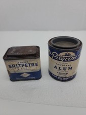 Pilgrim And Saxon Vintage Tin Paper Labels 4 Ounces Can Lot Grandmacore  picture
