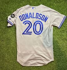 Majestic Toronto Blue Jays Donaldson #20 Mens Sz 44 Gray MLB Baseball Jersey picture