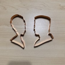 Halloween Copper Cookie Cutters - Frankenstein and His Bride picture