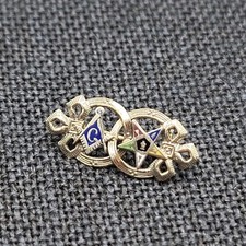 10K Gold OES Order of the Eastern Star Past Patron Masonic Pendant Pin Brooch 1g picture