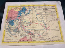 FREE SHIP C.S. Hammond & Co. Far Eastern & European Theatre Of War 1941-45 Map picture
