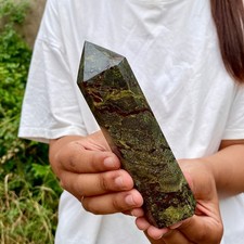 430G Natural dragon blood stone Column Quartz Crtal Obelisk Energy Healing picture