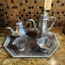 Vintage 1970s Gorham 5 Piece Octette Pewter Tea And Coffee Serving Set /cb picture